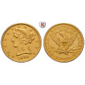 USA, 5 Dollars 1895, 7.43 g fine, vf-xf