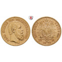 German Empire, Württemberg, Karl, 10 Mark 1873, F, good vf, J. 289