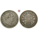 India, British India, William IV., Rupee 1835, vf