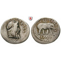 Roman Republican Coins, Q. Caecilius Metellus, Denarius 47-46 BC, nearly vf