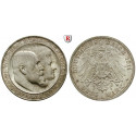 German Empire, Württemberg, Wilhelm II., 3 Mark 1911, F, nearly FDC, J. 177a