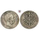 German Empire, Sachsen, Albert, 2 Mark 1876, E, nearly vf, J. 121