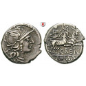Roman Republican Coins, C. Renius, Denarius 138 BC, good vf