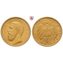 German Empire, Baden, Friedrich I., 10 Mark 1893, G, vf-xf, J. 188