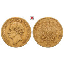 German Empire, Sachsen, Johann, 10 Mark 1873, E, good vf / vf-xf, J. 257