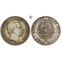 German Empire, Hessen, Ludwig III., 5 Mark 1876, H, vf, J. 67