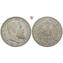 German Empire, Württemberg, Wilhelm II., 5 Mark 1893, F, vf, J. 176