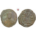 Byzantium, Mauricius Tiberius, Follis 599-600, year 18, good vf