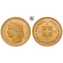 Switzerland, Swiss Confederation, 20 Franken 1886, 6.0 g fine, good xf