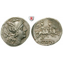 Roman Republican Coins, Anonymous, Denarius 209-208 BC, vf-xf