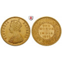 India, British India, Victoria, Mohur 1891, 10.69 g fine, EF