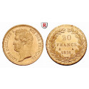 France, Louis Philippe, 20 Francs 1830-1831, 5.81 g fine, vf