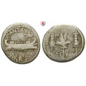 Roman Republican Coins, Marcus Antonius, Denarius 32-31 BC, VF