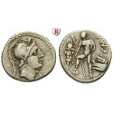 Roman Republican Coins, C. Malleolus, Denarius 96 BC, vf
