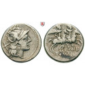Roman Republican Coins, L. Coelius, Denarius 189-180 BC, vf
