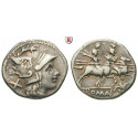 Roman Republican Coins, Anonymous, Denarius after 211 BC, vf