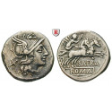 Roman Republican Coins, Spurius Afranius, Denarius 150 BC, vf
