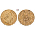 German Empire, Bayern, Ludwig II., 10 Mark 1875, D, 3.58 g fine, good vf, J. 196