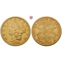 USA, 20 Dollars 1866, 30.09 g fine, VF