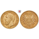 German Empire, Baden, Friedrich I., 10 Mark 1898, G, good vf / vf-xf, J. 188