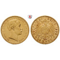 German Empire, Mecklenburg-Schwerin, Friedrich Franz III., 10 Mark 1890, A, VF/EF, J. 232