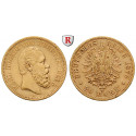 German Empire, Württemberg, Karl, 20 Mark 1876, F, good VF, J. 293