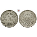 German Empire, Standard currency, 1/2 Mark 1911, F, xf, J. 16