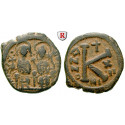 Byzantium, Justin II, Half follis (20 Nummi) year 12 = 576-577, good vf