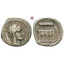 Roman Republican Coins, P. Fonteius P.F. Capito, Denarius 55 BC, good vf