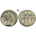 Roman Republican Coins, Faustus Cornelius Sulla, Denarius 56 BC, xf