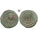 Byzantium, Tiberius II Constantine, Follis year 8 =581-582, nearly vf / vf