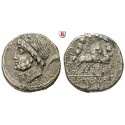 Roman Republican Coins, L. und C. Memmius Galeria, Denarius 87 BC, nearly vf