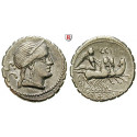 Roman Republican Coins, C.Naevius Balbus, Denarius, serratus 79 BC, vf