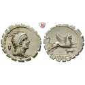 Roman Republican Coins, L. Papius, Denarius, serratus 79 BC, nearly xf