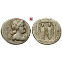 Roman Republican Coins, Cn. Egnatius Maxsumus, Denarius 75 BC, vf