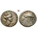 Roman Republican Coins, M. Plaetorius Cestianus, Denarius 67 BC, nearly xf