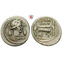 Roman Republican Coins, L. Furius Brocchus, Denarius 63 BC, vf