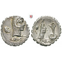 Roman Republican Coins, L. Roscius Fabatus, Denarius, serratus 64 BC, good xf