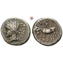 Roman Republican Coins, L. Cassius Caecianus, Denarius 102 BC, vf