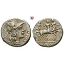 Roman Republican Coins, M. Aurelius Cotta, Denarius 139 BC, nearly xf