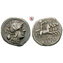 Roman Republican Coins, C. Cassius, Denarius 126 BC, good vf