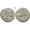 Roman Republican Coins, L. Cupiennius, Denarius 147 BC, good vf