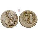 Roman Republican Coins, Cn. Egnatius Maxsumus, Denarius 75 BC, VF-EF