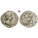 Roman Imperial Coins, Faustina Junior, wife of  Marcus Aurelius, Denarius 147-176, good vf