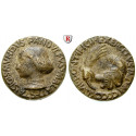 Medals on Persons, Malatesta, Sigismondo Pandolfo - Italian nobleman, Bronze medal 1447, nearly vf