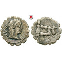 Roman Republican Coins, L. Procilius, Denarius, serratus 80 BC, vf