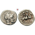 Roman Republican Coins, C. Scribonius, Denarius 154 BC, vf