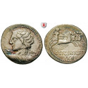 Roman Republican Coins, C. Licinius Macer, Denarius 84 BC, good vf