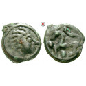 Gallia, Senones, Potin 1.cent. BC, nearly vf