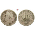 France, Napoleon III, 50 Centimes 1864, fine